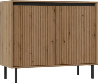 Obrázek produktu pro Dvoudveřová komoda TIRIL - dub evoke / černá