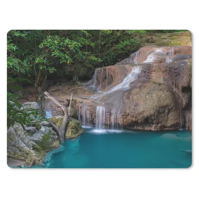 Produktbild von MuchoWow® Mauspad Mousepad Wasserfall - Felsen - Landschaft 40x30 cm - Mousepads - Maus Mat - Pad - Mausunterlage - Anti Rutsch