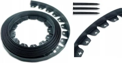 Produktbild von Rasenkante 38mm Ribbonboard Randstein Randbefestigung Mähkante 10m mit Erdanker