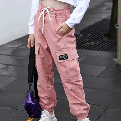 Produktbild von StreetStyle Star: Mädchen Cargo Hip-Hop Hose Gr. 160 Cm – Coole Freizeit & Sport Trainingshose mit Taschen