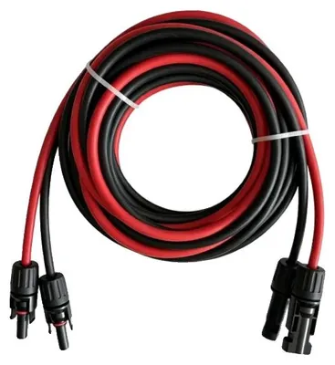 Zdjęcie produktu dla Kabel solarny, odporny na promieniowanie UV, podwójna izolacja, 6 mm², 5 metrów