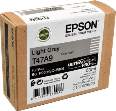 Produktbild von Epson T47A9, Standardertrag, Grau, Tinte auf Pigmentbasis, 50 ml, 50 ml, 1 Stück(e)