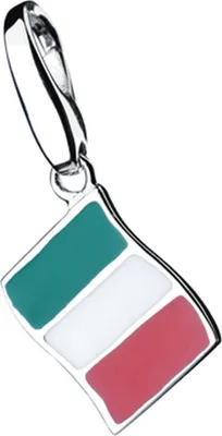 Produktbild von Charm Giorgio Martello Milano Flagge Italien, Silber 925 Bunt Onesize