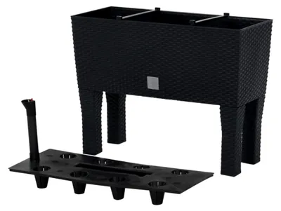 Produktbild von Hochbeet Anthrazit 60x25x46cm PP Rattan
