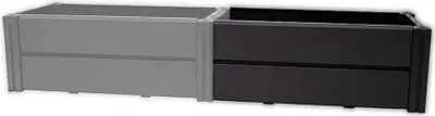 Zdjęcie produktu dla Zestaw przedłużający do podwyższonego łóżka KHW Demeter - wąski, pojemność 122 litry, 82 x 44 x H 31 cm, wykonany z tworzywa sztucznego z recyklingu, odporny na warunki atmosferyczne / UV, antracyt.