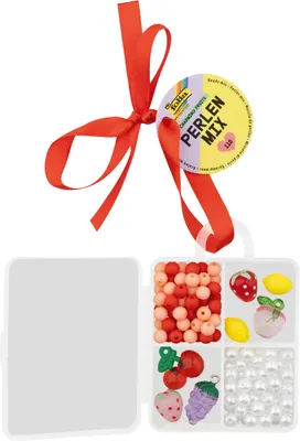 Produktbild von folia Perlenmix Fruits 110 Teile Schmuckset Bastelperlen-Set Schmuckherstellung