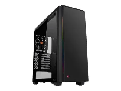 Produktbild von Thermaltake Versa C23, Midi Tower, PC, Schwarz, ATX, micro ATX, Mini-ITX, SPCC, Gehärtetes Glas, Gaming
