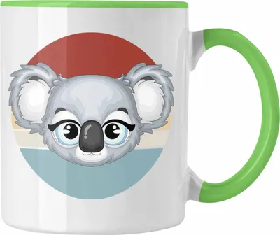 Produktbild von Trendation - Koala Tasse Geschenk Grafik Koala-Liebhaber Australien Süß (Grün)