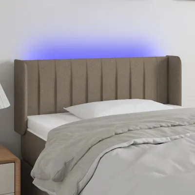 Produktbild von The Living Store LED Kopfteil Taupe 103x16x78/88 cm Stoff