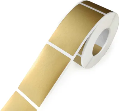Obrázok produktu pre Stieracia nálepka RECTANGULAR 42x23mm GOLD x500