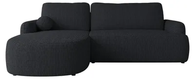 Produktbild von MIRJAN24 Ecksofa Loridu Cord, Wohnzimmmer L-Form mit Schlaffunktion und Bettkasten (Farbe: Poso 135, Seite: Links)