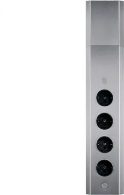 Produktbild von Thebo-Licht Energie-Elektrosäule ST 3008 aus Edelstahl mit 4 Steckplätzen / Ecksteckdosen / Edelstahl-Steckdosenleiste / Steckdosen