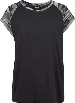 Immagine prodotto di Urban Classics Donna - Top a contrasto RAGLAN schwarz - 3XL