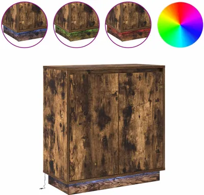 Obrázok produktu pre LED komoda pre Dymový dub 71 x 34,5 x 75 cm Kompozitné drevo