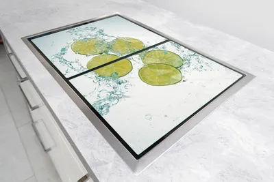 Produktbild von Glas-Schutzplatte für die Küche, 2x35x52 cm, Limette