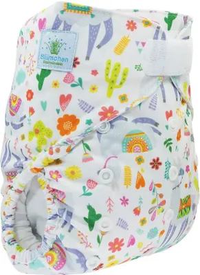 Produktbild von Blümchen Onesize-Überhose *Slimfit* KLETT Lama weiß