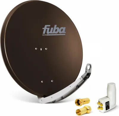 Produktbild von Fuba DAA 850 B 85x85cm Sat Schüssel Alu Braun PremiumX LNB Quad 8x F-Stecker