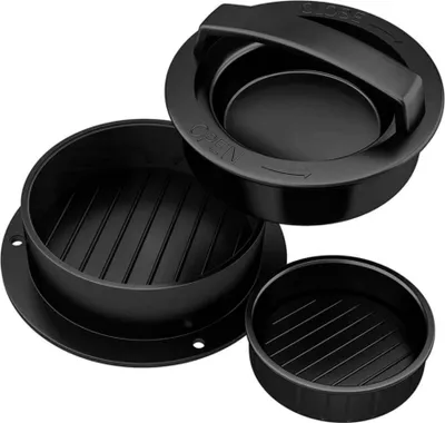 Immagine prodotto di Pressa antiaderente per hamburger 146 g, lavabile in lavastoviglie, resistente, stampo professionale per hamburger per polpette perfette - BURGIPRESS