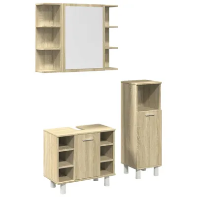 Zdjęcie produktu dla VidaXL 3324975, Dąb, Drewno, 800 mm, 205 mm, 640 mm, 3 szt.