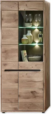 Image de Bellano Grande vitrine avec éclairage LED Viking Chêne Naturel