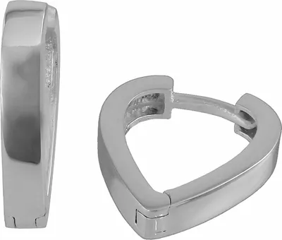 Produktbild von SilberDream Creolen für Damen 925 Sterling Silber Herz Ohrringe SDO374S