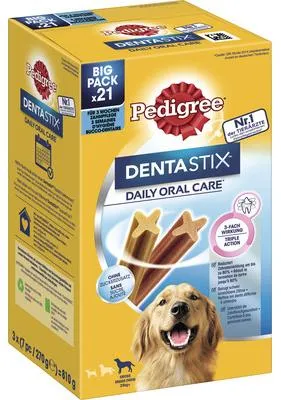 Produktbild von Pedigree Daily Oral Care grosse Hunde, 21 Stück, Snacks, Hund, Adult, Gemüse