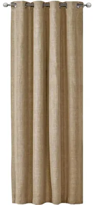Image de Rideau en lin semi-transparent, beige, avec œillets, dimensions : 140 x 245 cm