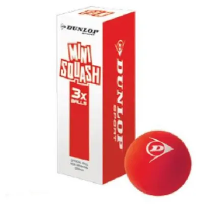 Produktbild von Dunlop Fun Mini 60 Mm Squashbälle Rot 3 Balls Rot 3 Balls