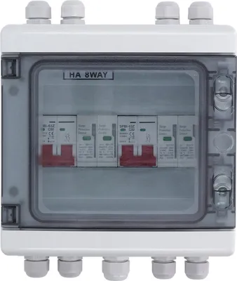 Produktbild von DC500V Solární odpojovač 2 v 2 ven Přepěťová ochrana PV Combiner Box IP65 Voděodolný 32A 20?40KA