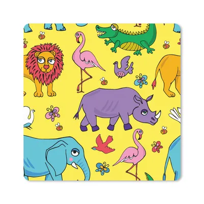 Produktbild von MuchoWow® Mauspad Mousepad Flamingo - Tiere - Muster 30x30 cm - Mousepads - Maus Mat - Pad - Mausunterlage - Gaming