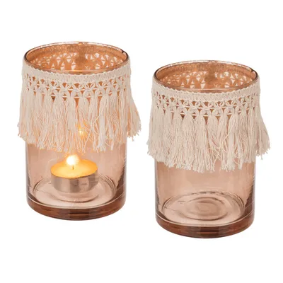 Produktbild von OOTB Glas-Teelichthalter Boho Style