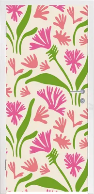 Produktbild von MuchoWow® Türtapete Selbstklebende Türfolie Blume - Muster - Blatt 90x215 cm Türposter Türaufkleber Klebefolie Türklebefolie - Plakat an der Tür - Türsticker - Aufklebern