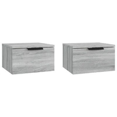 Obrázek produktu pro vidaXL Nástěnné noční stolky 2 ks. Grey Sonoma 34x30x20 cm