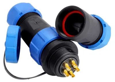 5-poliger wasserdichter Luftfahrtsteckverbinder, IP68, 110-380 V, Kunststoff