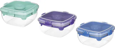 Produktbild von Sistema SI21356 Salatbox To Go 1, inkl. Besteck, 1 l (Farbe zufällig, 1 Stück)