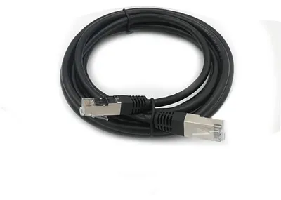 Obrázok produktu pre Kábel RJ45 Cat.6 F/UTP, tienený, lineárny, medený, čierny, 3 m