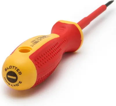 Immagine prodotto di Cacciavite piatto isolato 3,0 x 75 mm - 1000V, testa piatta magnetica [10560].