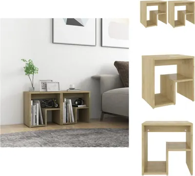 Produktbild von vidaXL Nachttische 2 Stk. Sonoma-Eiche 40x30x40 cm Holzwerkstoff -  Nachttische