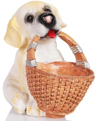 Produktbild von Hund Schlüsselablage mit Schale, niedliche Hunde Figur aus Resin, Deko Ablageschale für Schlüssel, Candy & Schmuck