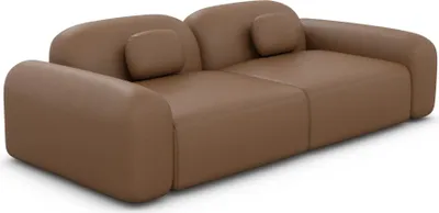 Produktbild von Kunstleder 2-Sitzer Couch Nuvia Braun