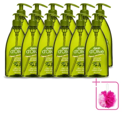 Produktbild von 12 x Dalan d'Olive Flüssigseife - Pflegend mit Olivenöl - 400 ml - Sparpackung - 12 Stücke