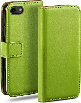 Produktbild von moex® Book Case kompatibel mit Apple iPhone SE (2020/2022) - Hülle 360 Grad klappbar, Grün