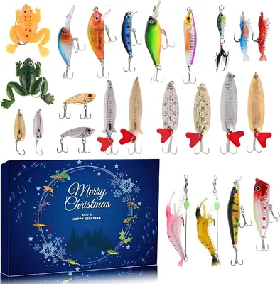 Productafbeelding van Angel adventskalender - 24 kunstaas set adventskalender vissen