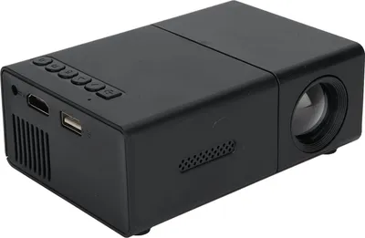 Obrázok produktu pre LED filmový projektor 1080P HD Prenosný projektor pre vonkajšie a domáce kino Kompatibilný s telefónom Laptop USB Čierna