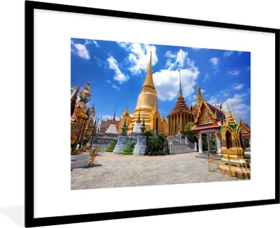Produktbild von MuchoWow® Gerahmtes Poster Thailand - Palast - Asien 90x60 cm - Poster mit Schwarzem Bilderrahmen Wandposter Rahmen Foto Bilder - Wanddekoration - Fotos