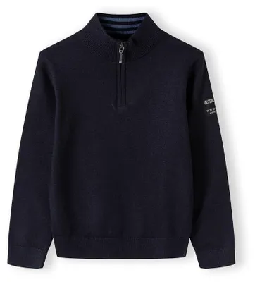 Minoti Pullover Dunkelblau für Jungen, Vorderansicht