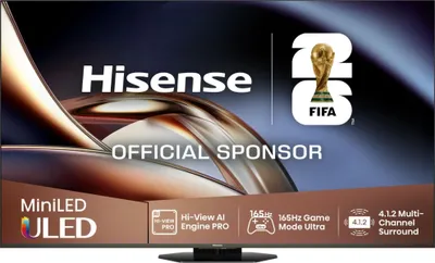 Produktbild von Hisense 55 '' U8Q | ULED MiniLED Smart TV 4K 165 Hz, 139,7 cm (55"), 3840 x 2160 Pixel, ULED, Smart-TV, WLAN, Schwarz