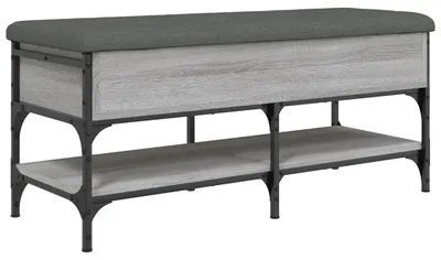 Produktbild von vidaXL Schuhbank Grau Sonoma 102x42x45 cm Holzwerkstoff