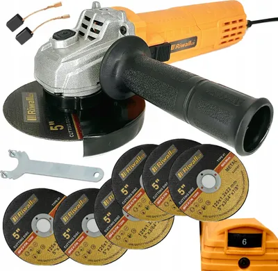 Zdjęcie produktu dla Szlifierka KĄTOWA Riwall Diax Kątówka 125MM 6x TARCZA Pro 2000W REGULACJA