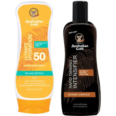 Produktbild von Australian Gold Balsam SPF50 + Schnellbräunungsintensivierer